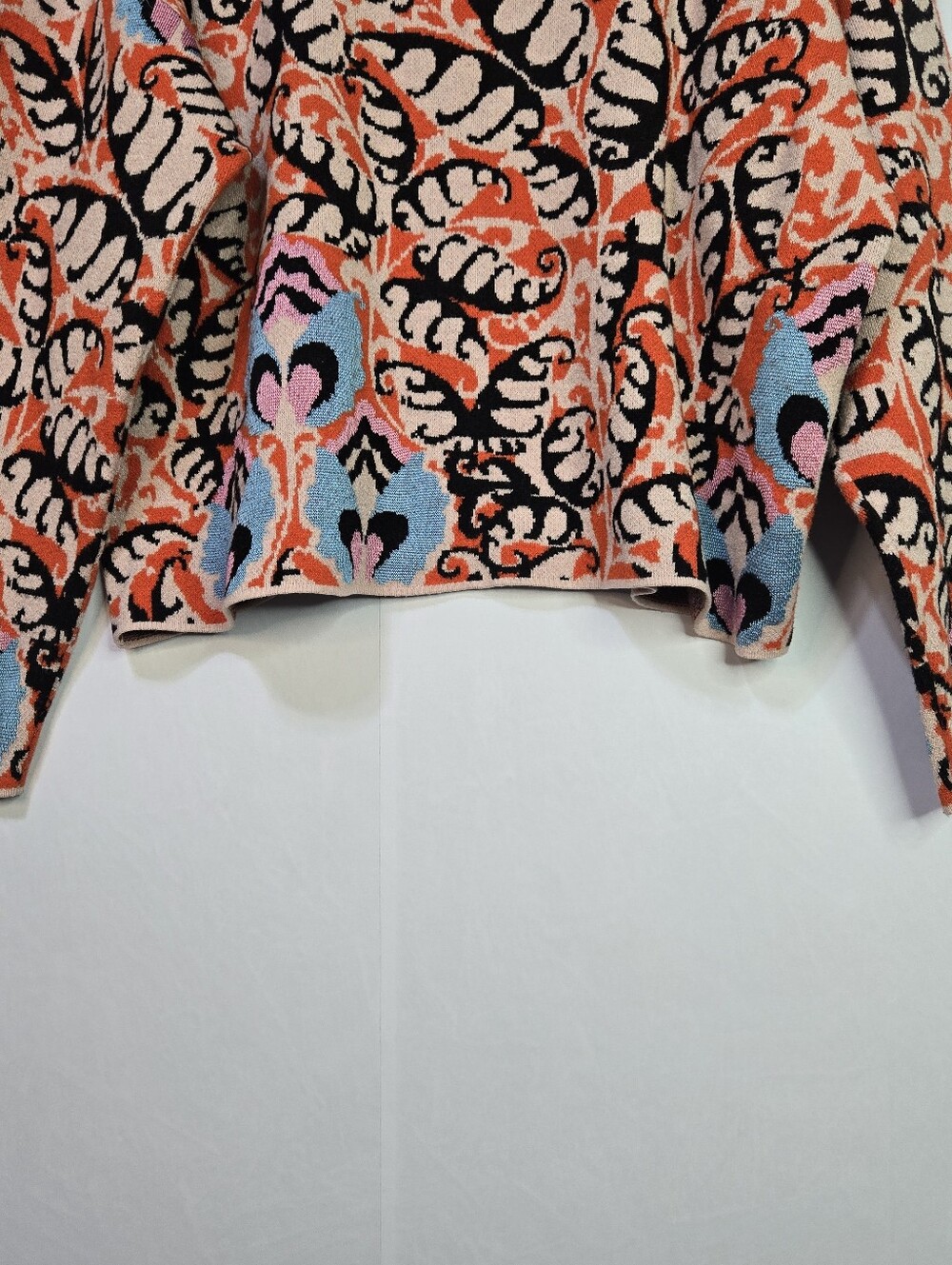 MAEVE Women Size XL Mock Neck L/Sl Heavy Winter Sweater, Abstract Print - Picture 8 of 12